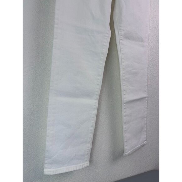 Adriano Goldschmied women's 26R white The isabelle high-rise straight crop jeans - Picture 3 of 8